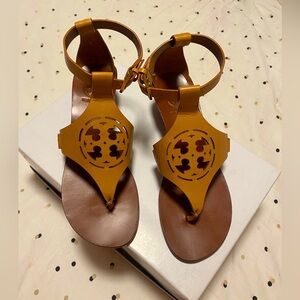 COPY - Tory Burch Miller tan wedge sandals